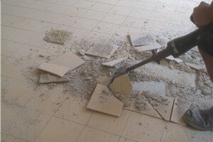 Remove tiles on screed